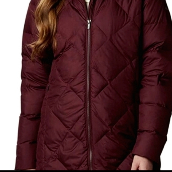 Columbia Jacket Quilted Water Resistant Winter Coat Removable Hood sz S - Picture 10 of 10